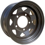 15 x 8 Black 8 Spoke
